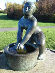 Skulptur "Waschfrau" von Asmundur Sveinsson aus dem Jahre 1937. 10.10.2010